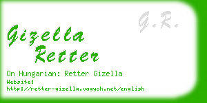 gizella retter business card